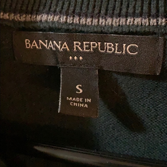 Men’s Size S Banana Republic Dark Green Sweater - Picture 2 of 7